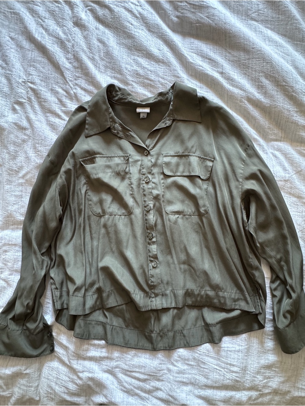 a new day Olive Button-Down Shirt